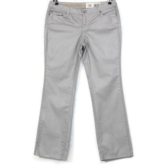 Converse One Star Straight Jeans Coated Gray Silver‎ Stretch 12 x 33 - Picture 1 of 12